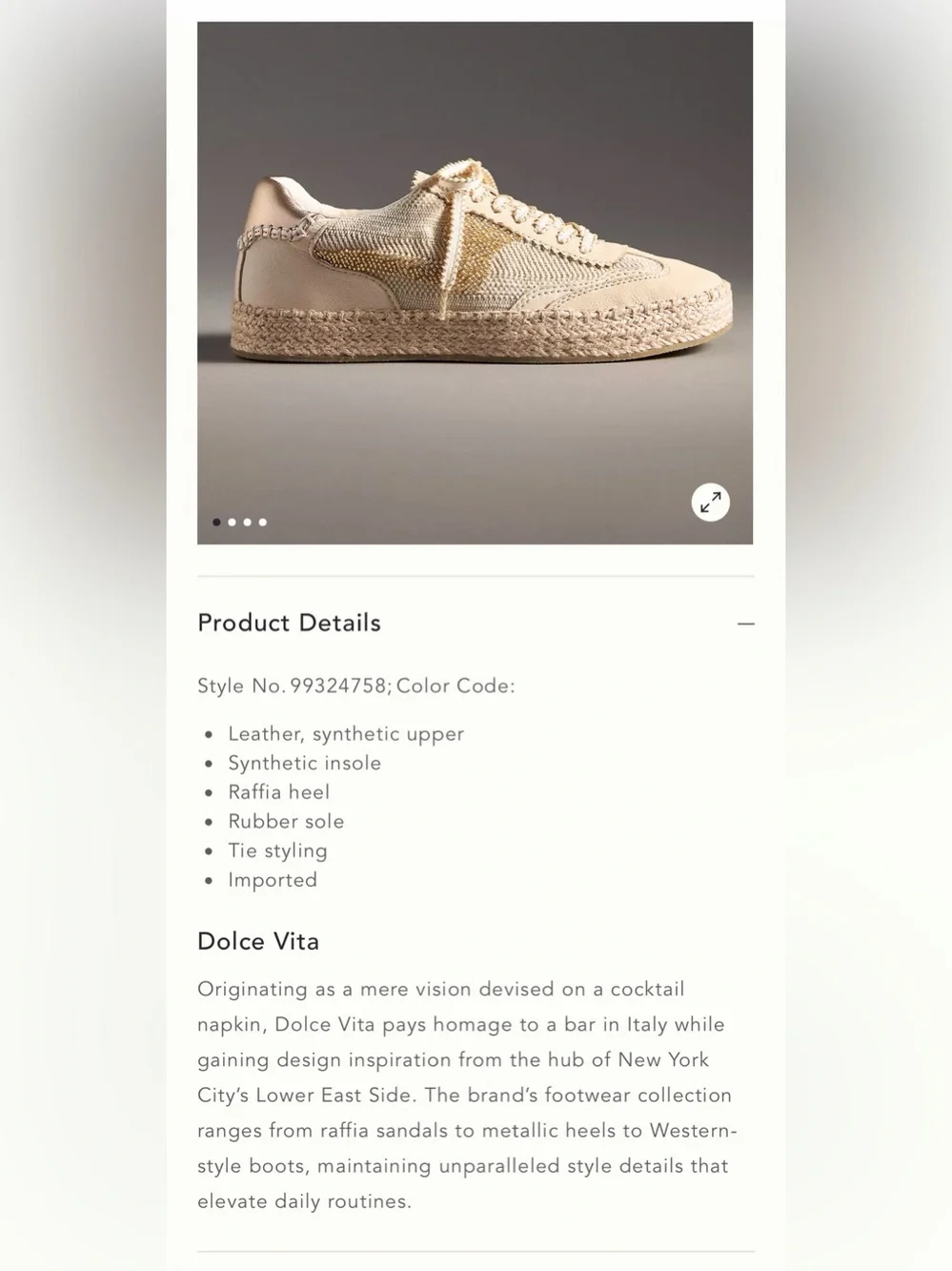 Dolce Vita Notice Beaded Lace-Up Low-Profile Espadrille Sneakers